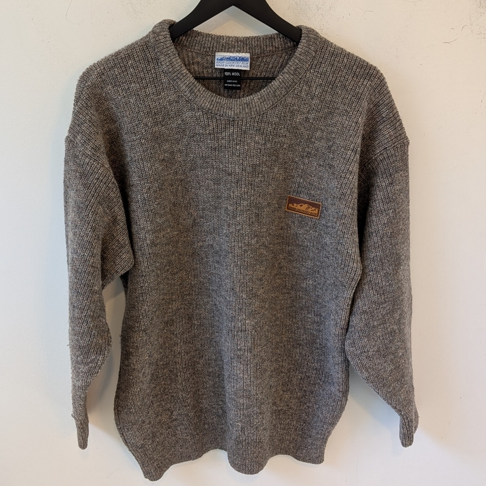 VTG High Country Run 100% New Zealand Wool Brown Knit Sweater Medium?